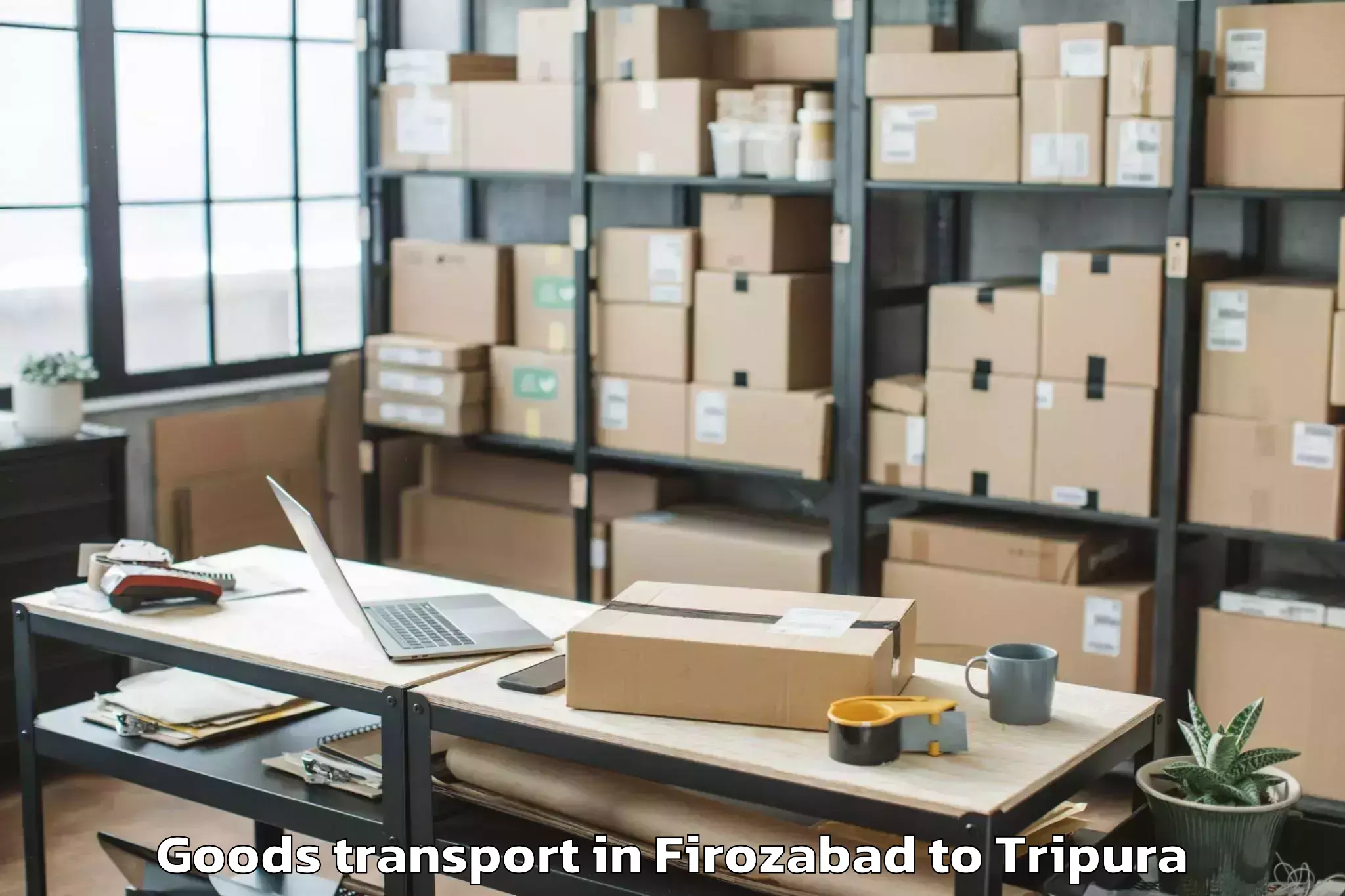 Firozabad to Udaipur Tripura Goods Transport Booking